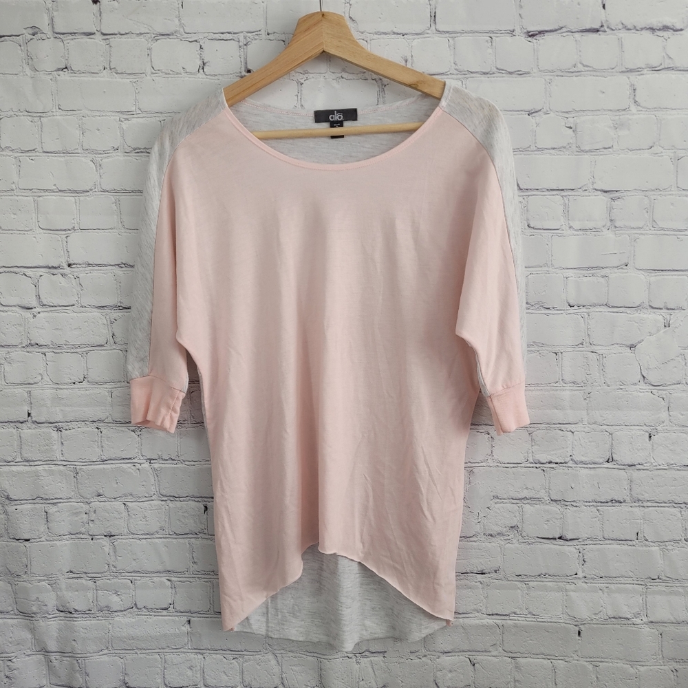 Alo Yoga Pink High Low Batwing Lightweight Athletic Shirt Top